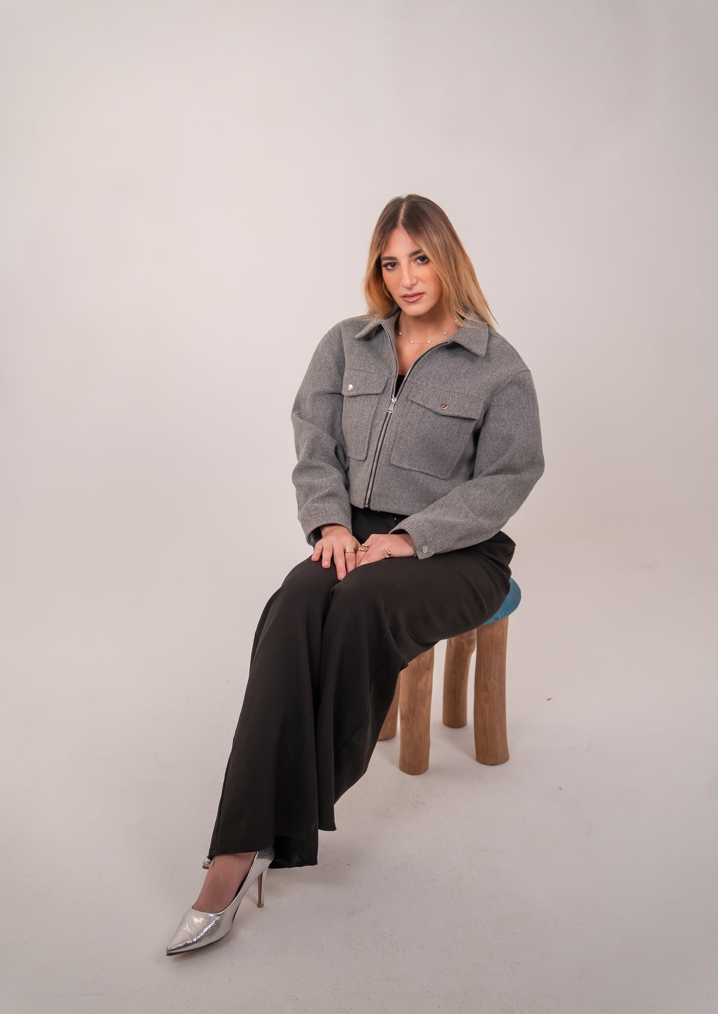 Light heather grey jacket