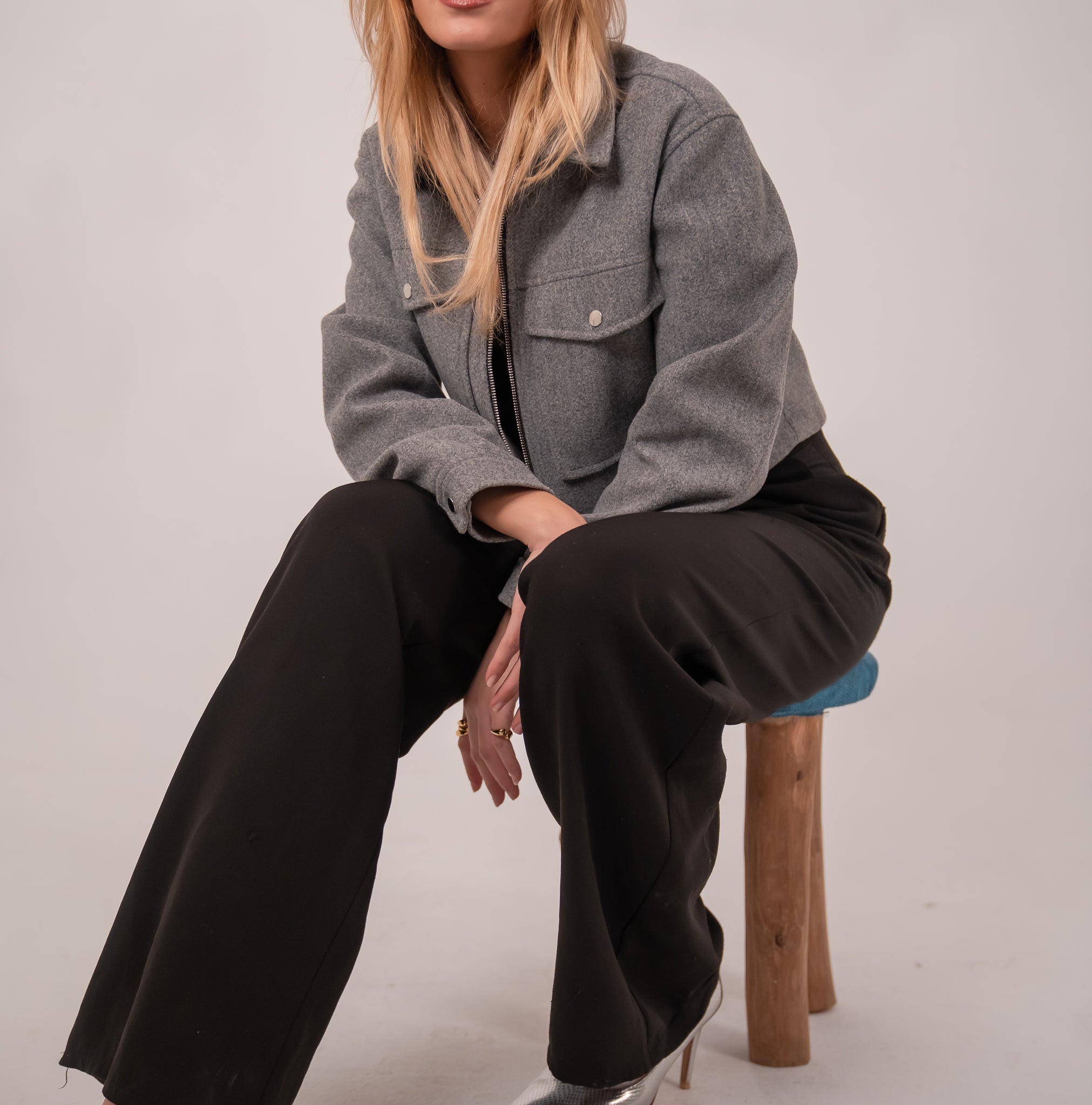 Light heather grey jacket