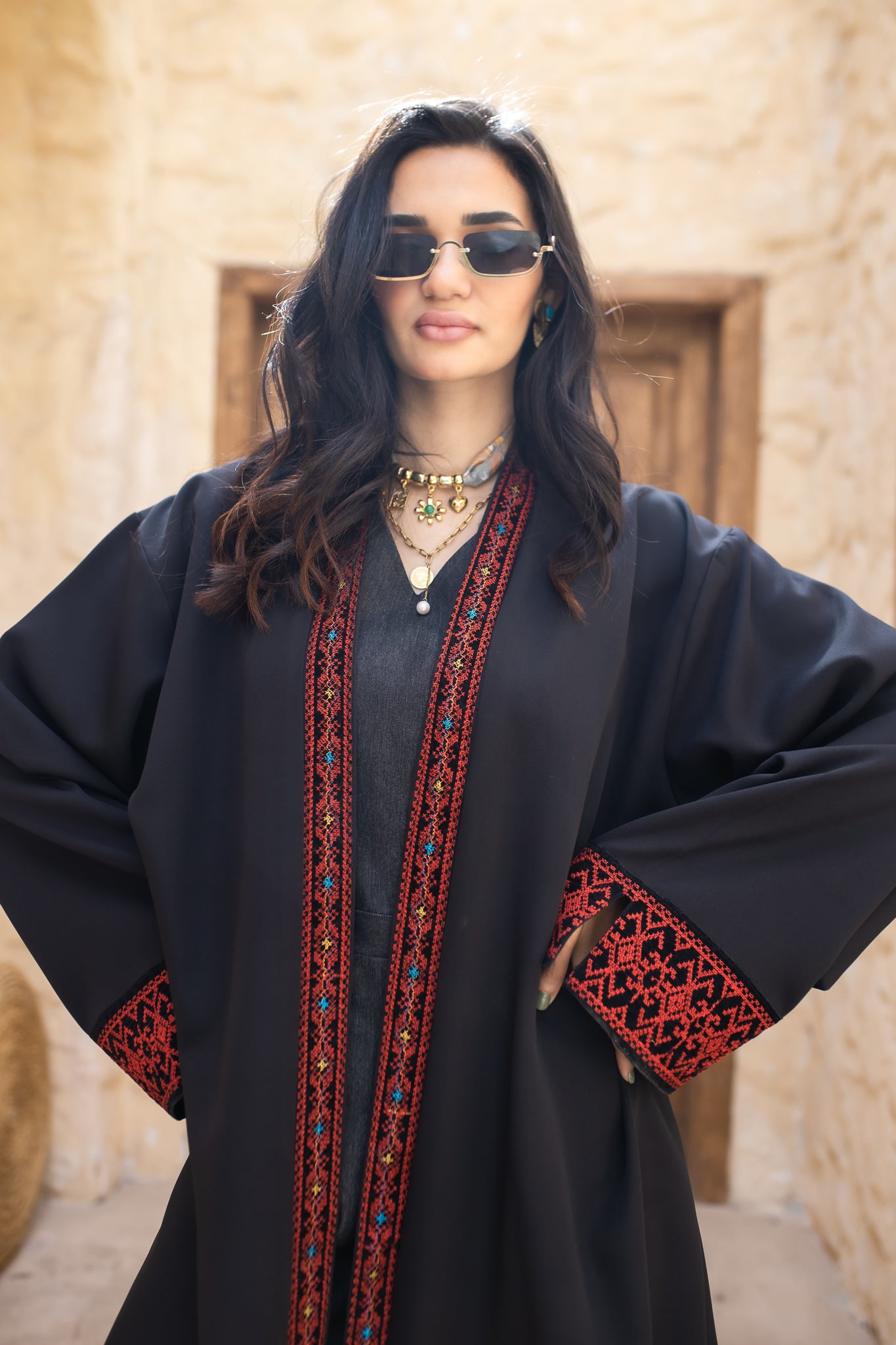 LADY BLACK KAFTAN