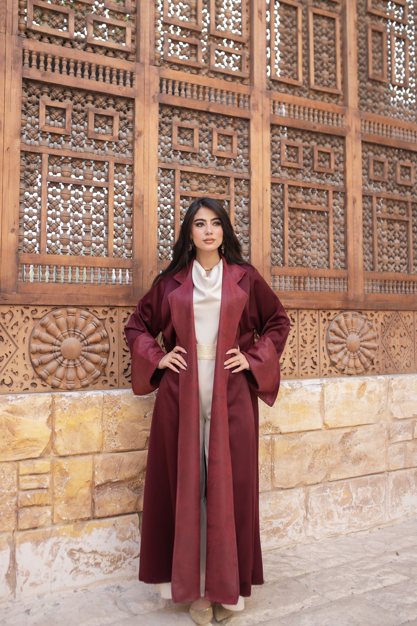 LADY BLAZER KAFTAN - BURGUNDY