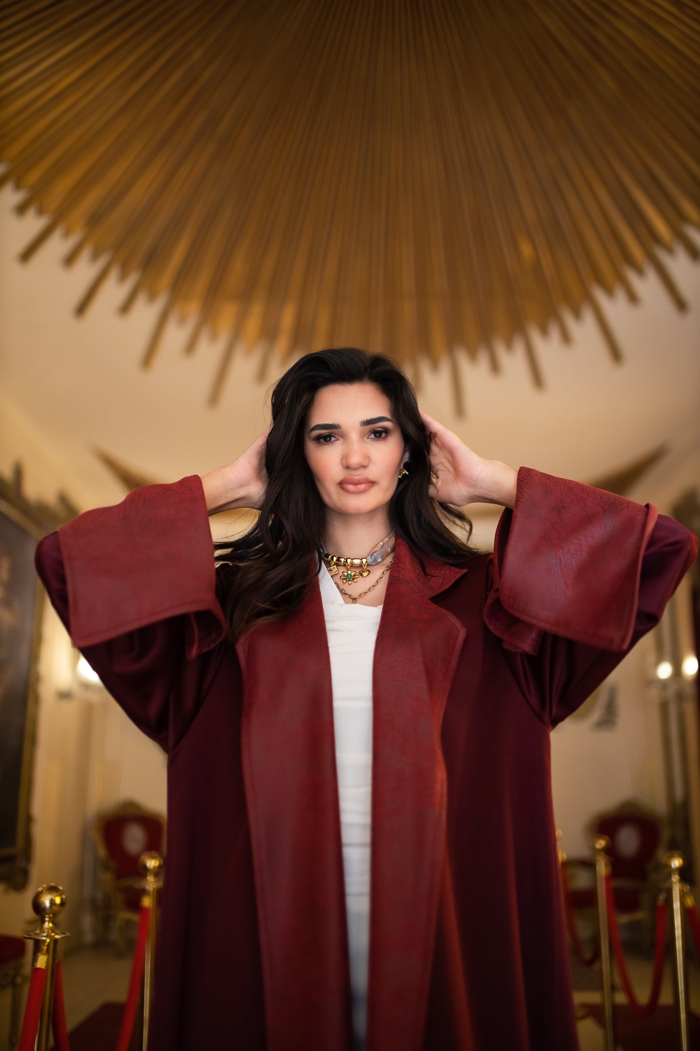 LADY BLAZER KAFTAN - BURGUNDY